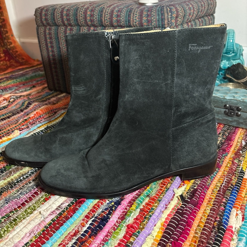 Salvatore Ferragamo Black Leather Boots
